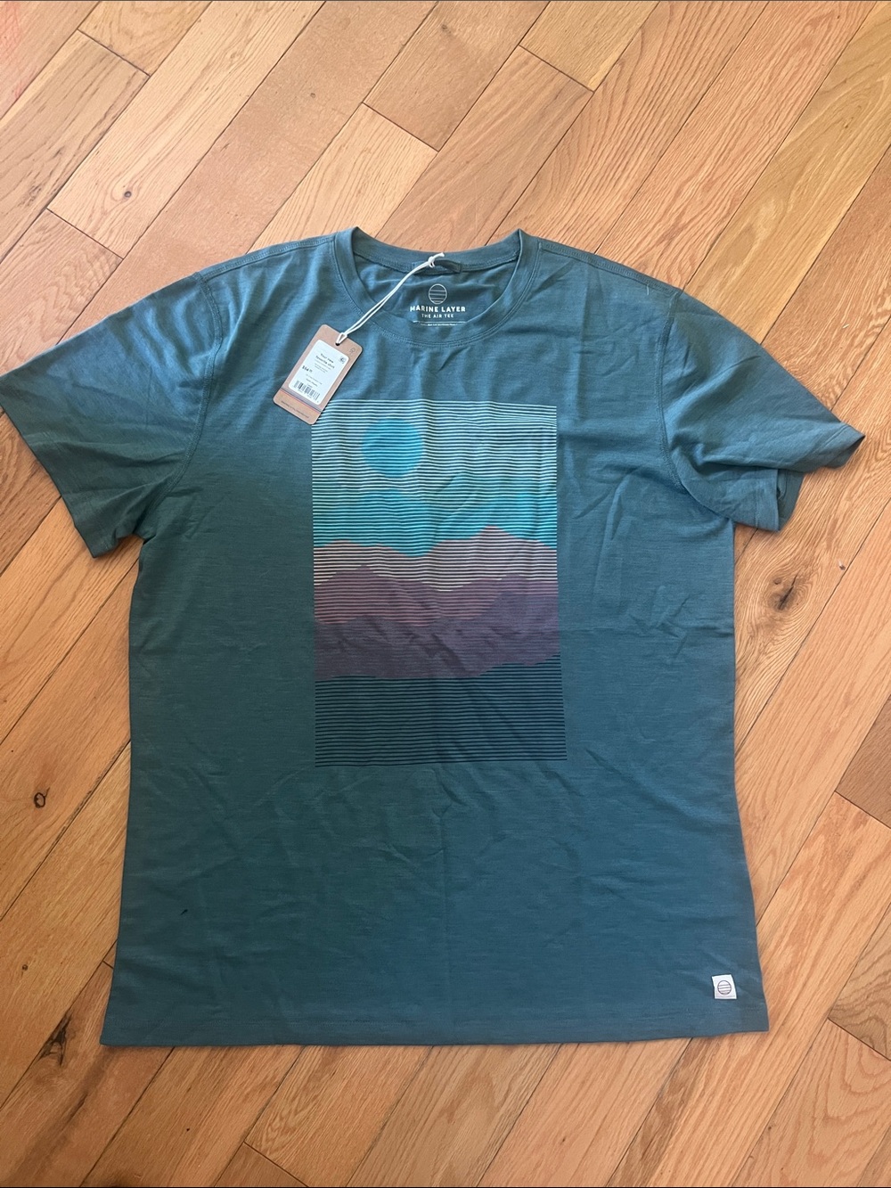 Marine Layer Men's Teal Graphic Short Sleeve Tee